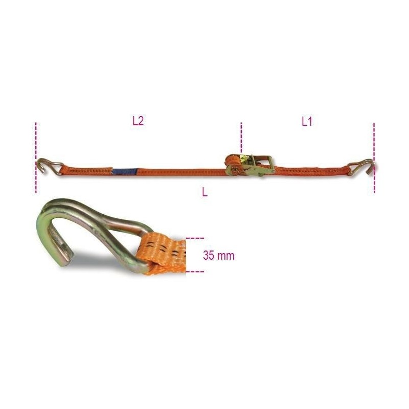 legabagagli a cricchetto mm.35 m.6