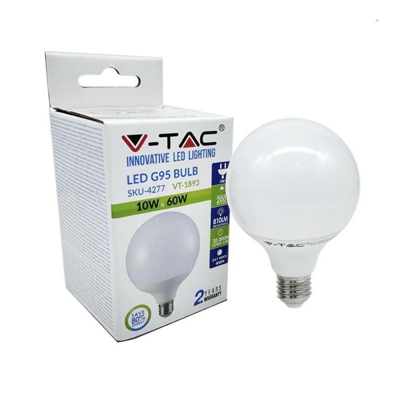 globo da 95 led 10w e27 6000 °k