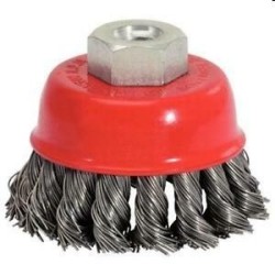 spazzola acciaio a tazza ritorta da 75