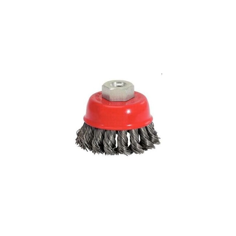 spazzola acciaio a tazza ritorta da 75