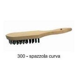 spazzola acciaio manico legno r.5