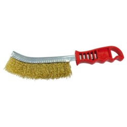 spazzola acciaio manico plastica