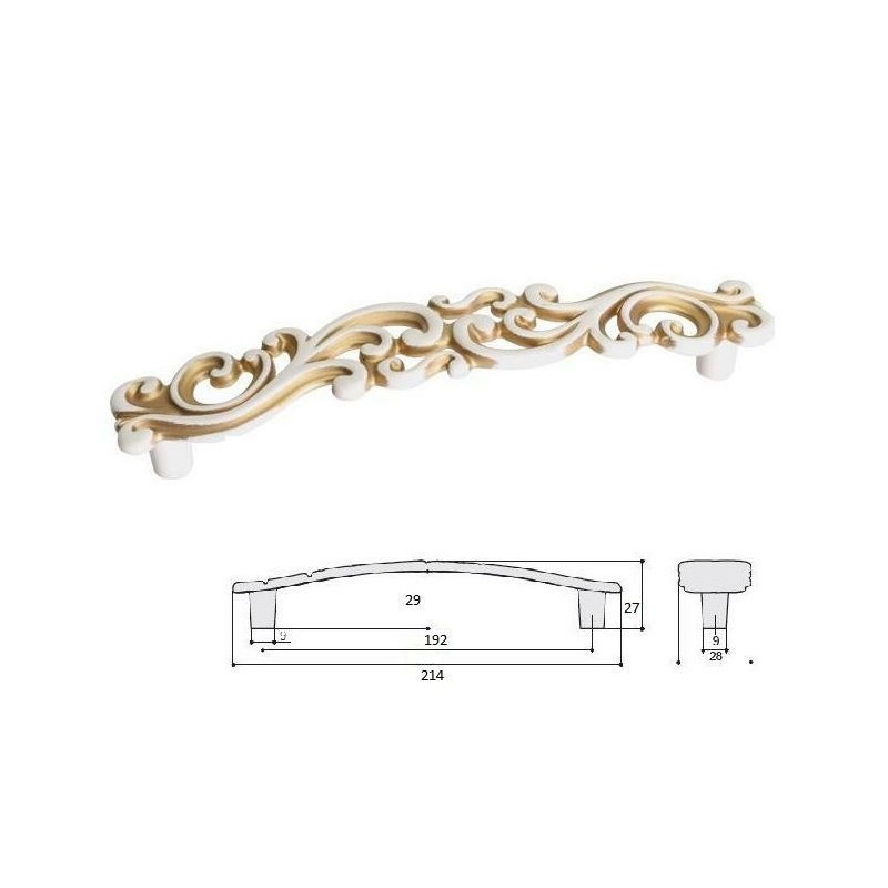 maniglia decape' mm.192