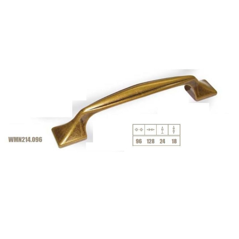 maniglietta antica roma 96 mm.