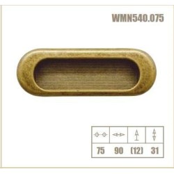 maniglia incasso con bordo mm.75