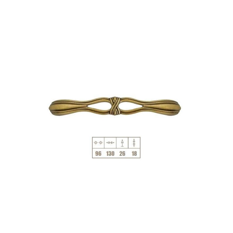maniglia bronzata mm.96
