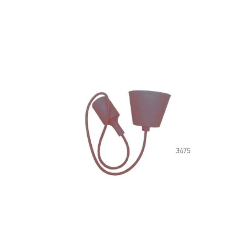 lampadario con portalampade marrone e 27