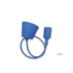 lampadario con portalampade blu e 27