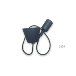lampadario con portalampade nero e 27