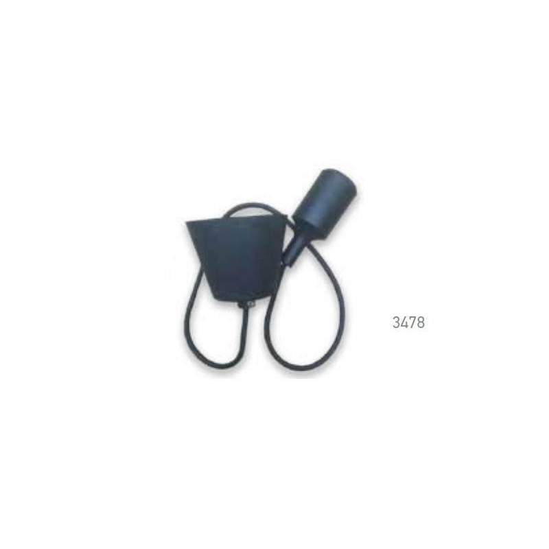 lampadario con portalampade nero e 27