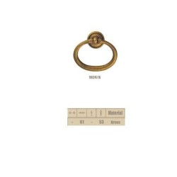 anello con rosetta in ottone oro lucido grande