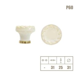 pomolo ceramica bianco mm.31