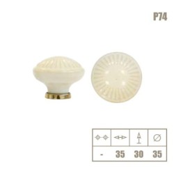 pomolo ceramica bianco mm.35