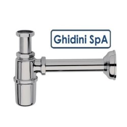sifone a bottiglia ottone cromato 11/4' ghidini