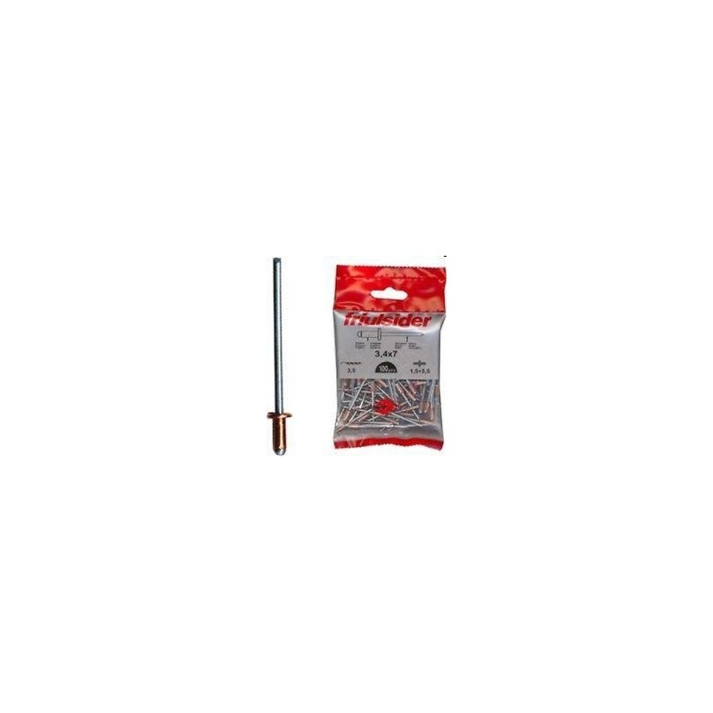 rivetti alluminio 4x12 rame 100pz
