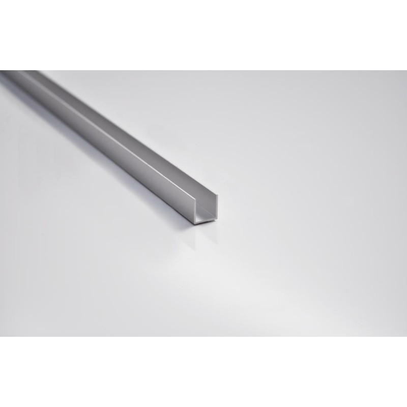 canalino alluminio a u 10x10 m.2 argento