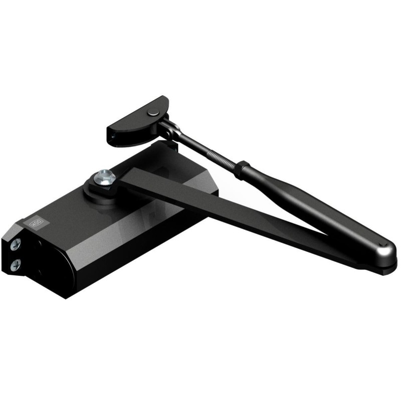 chiudiporta nero compact 1000 con fermo en3