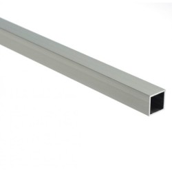 tubo alluminio quadro 15x15 m.2 argento