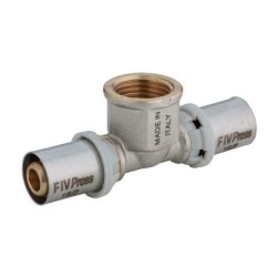 raccordo a t a pressare femmina 20x1/2x20