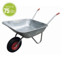 carriola acciaio zincato 75l.