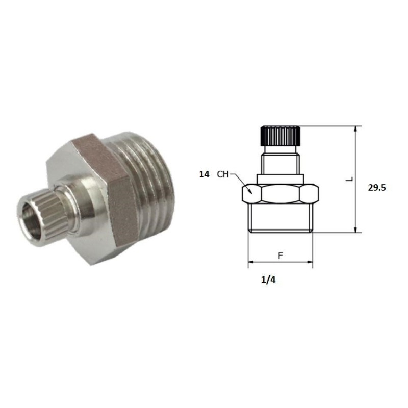 rubinetto scarico condensa 1/4