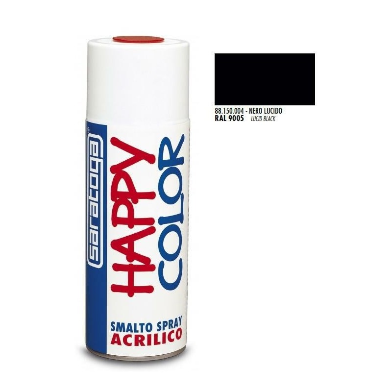 bomboletta spray nero lucido ral 9005 ml.400