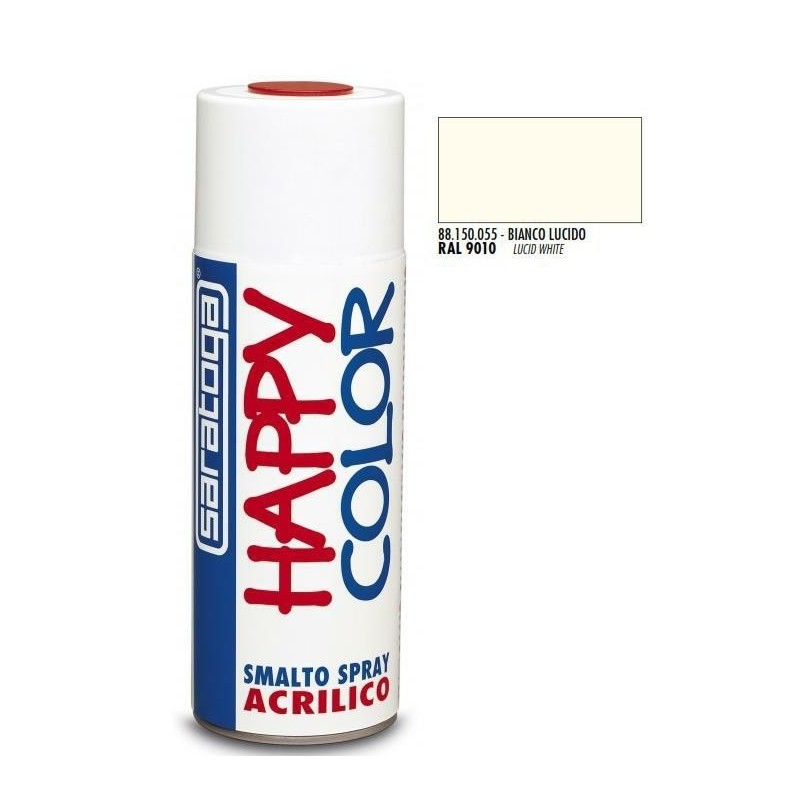 bomboletta spray bianco lucido ral 9010 ml.400