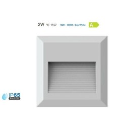 segnapasso quadro bianco a led 2w ip65 4000°k