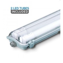plafoniera stagna 2x18w 6400°k cm.120 ip65