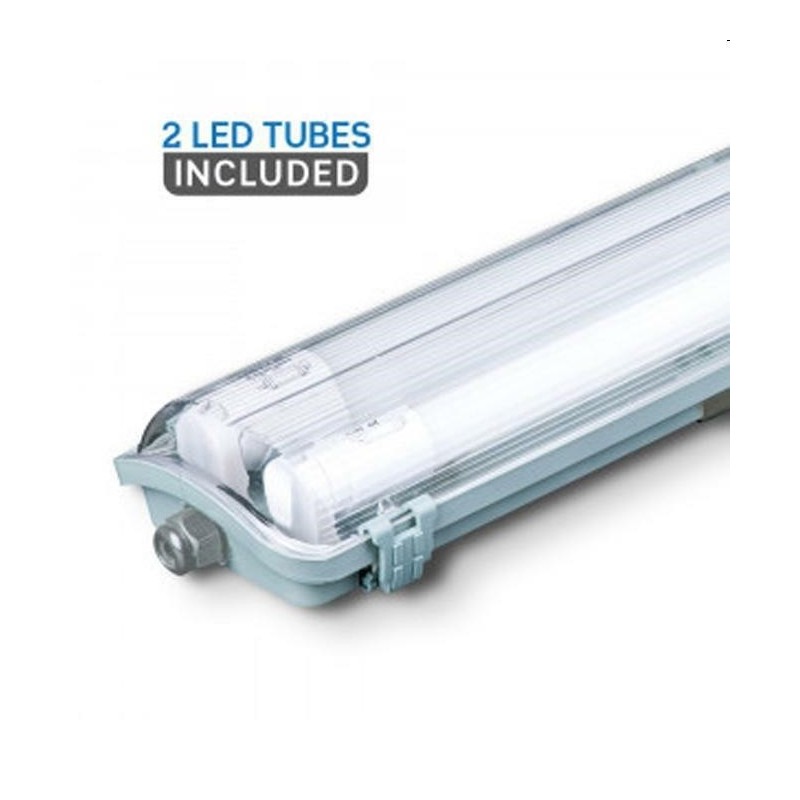 plafoniera stagna 2x18w 6400°k cm.120 ip65