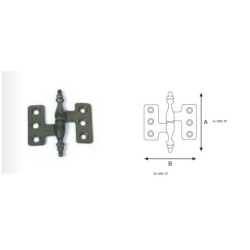 cerniera piana da 65 barocco bronzata dx