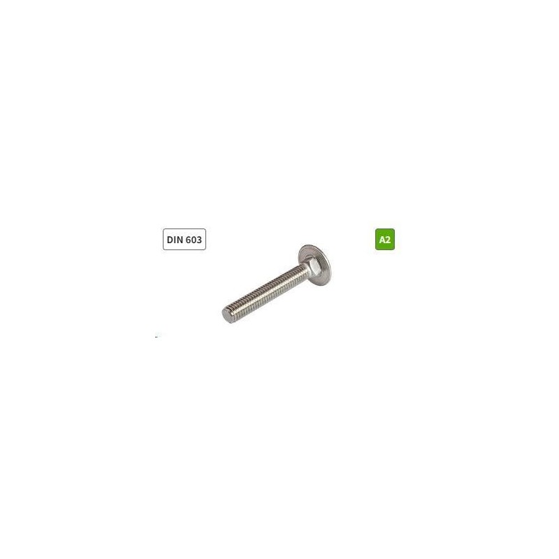 viti t.t. q.s.t. inox din603 a2 m. 8x16
