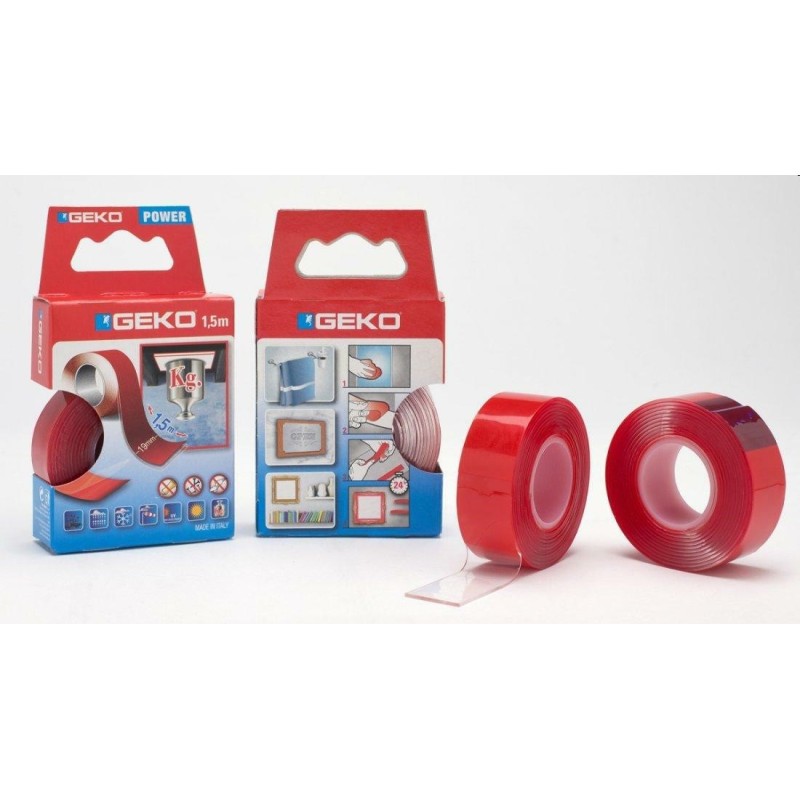nastro biadesivo extra forte trasparente 19x1.5