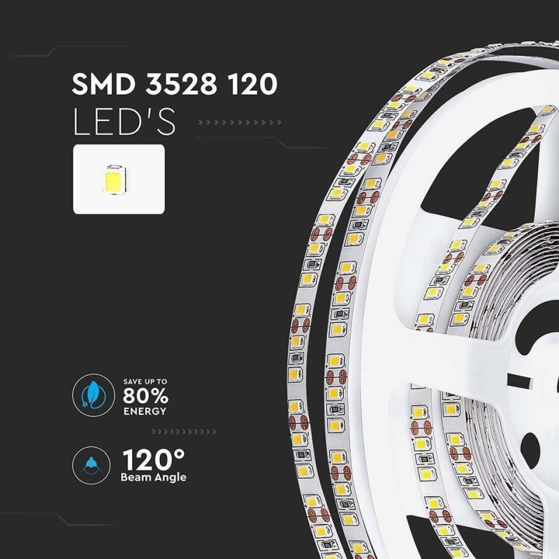 striscia 60 led al metro 12v ip20 m.5 3000°k