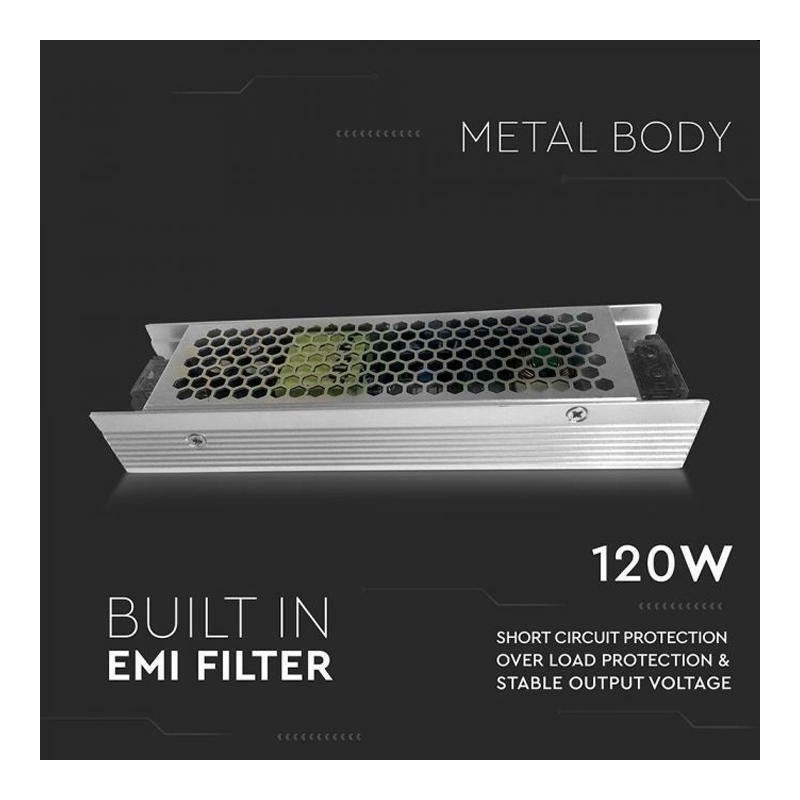 alimentatore led power 12v 120w 10a