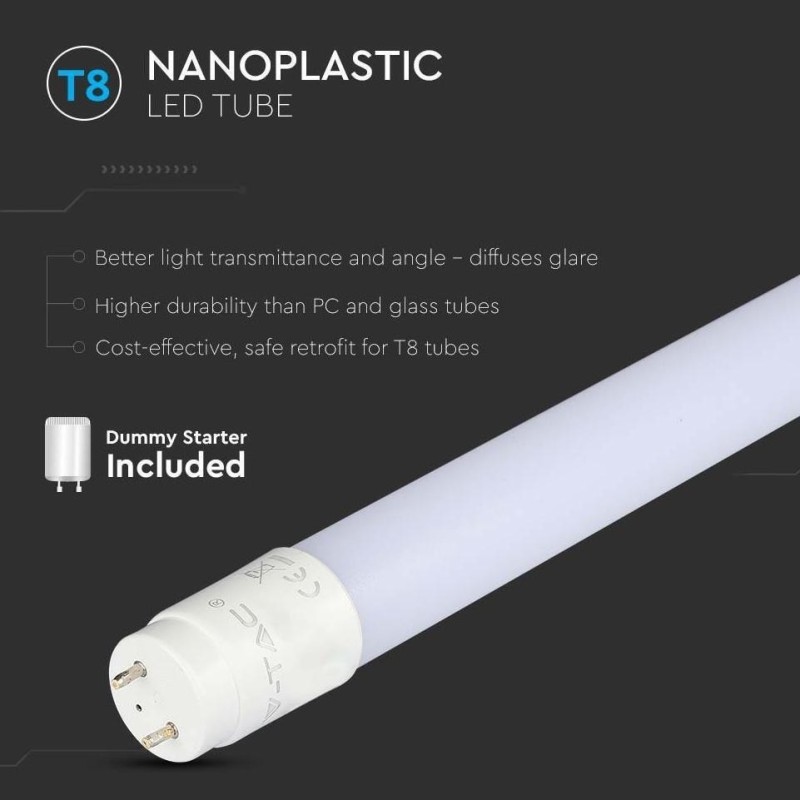 tubo a led 9w 6400°k cm.60