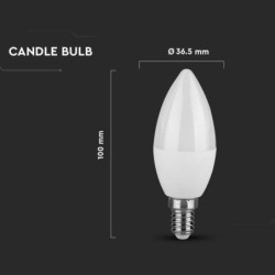 lampadina candela led samsung e14 6.5w 4000°k