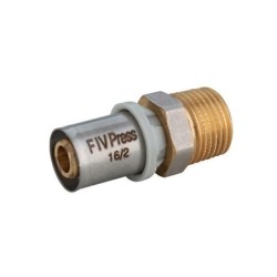 raccordo diritto maschio a pressare 3/4x26
