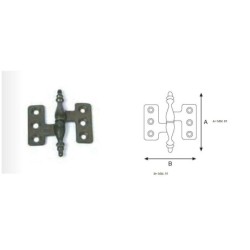 cerniera piana da 65 barocco ottonata dx