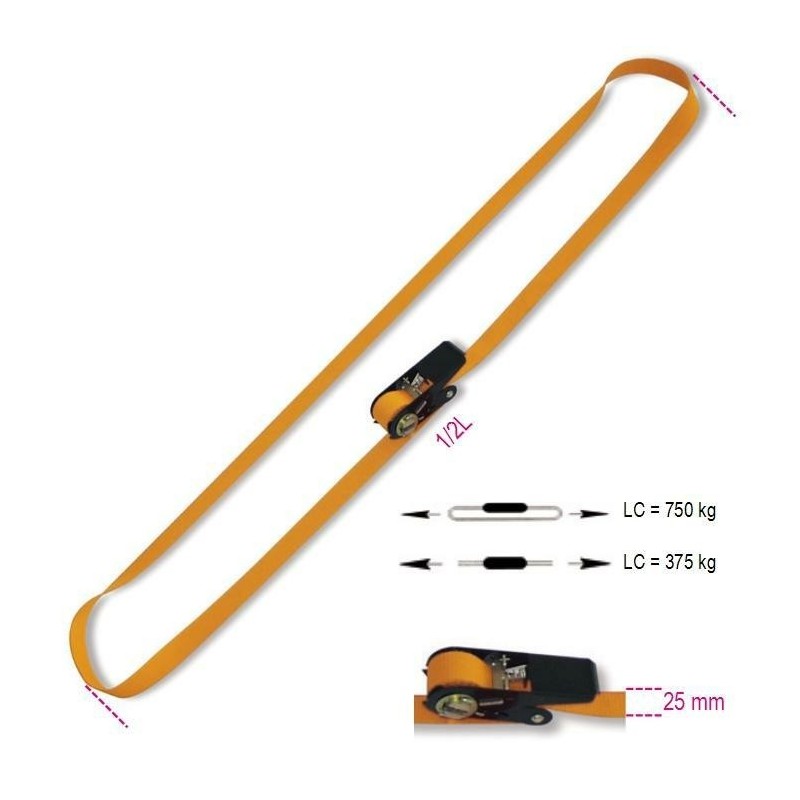 mini legabagagli a cric anello mm.25x5 m.