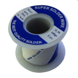 stagno a rotolo lega 60/40 % 0,7mm gr.100