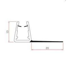 guarnizione per box doccia scorrevole mt.2 mod.404/20