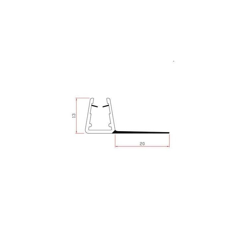 guarnizione per box doccia scorrevole mt.2 mod.404/20
