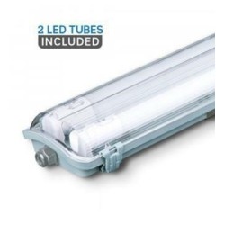 plafoniera stagna 2x22w 6400°k cm.150 ip65