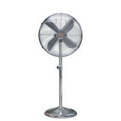 ventilatore a piantana cromato 4 pale da 50 cm.