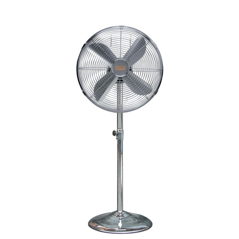 ventilatore a piantana cromato 4 pale da 50 cm.