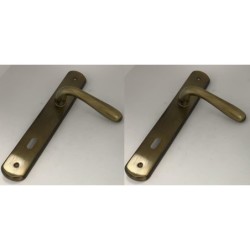 Doppia Maniglia Amalfi Con Placca Bronzata