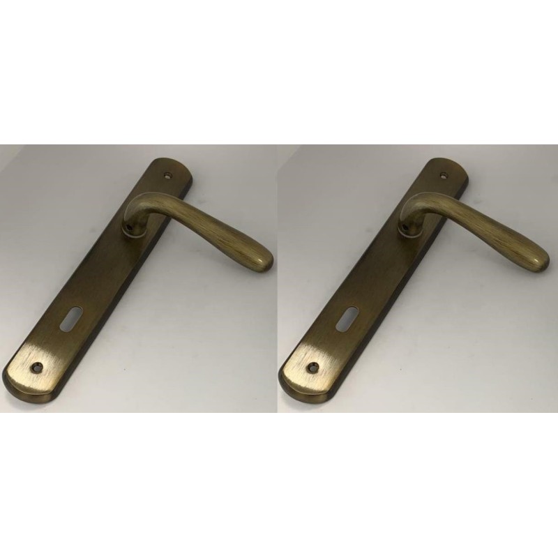 Doppia Maniglia Amalfi Con Placca Bronzata