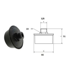 filtro aria compressore attacco 3/8