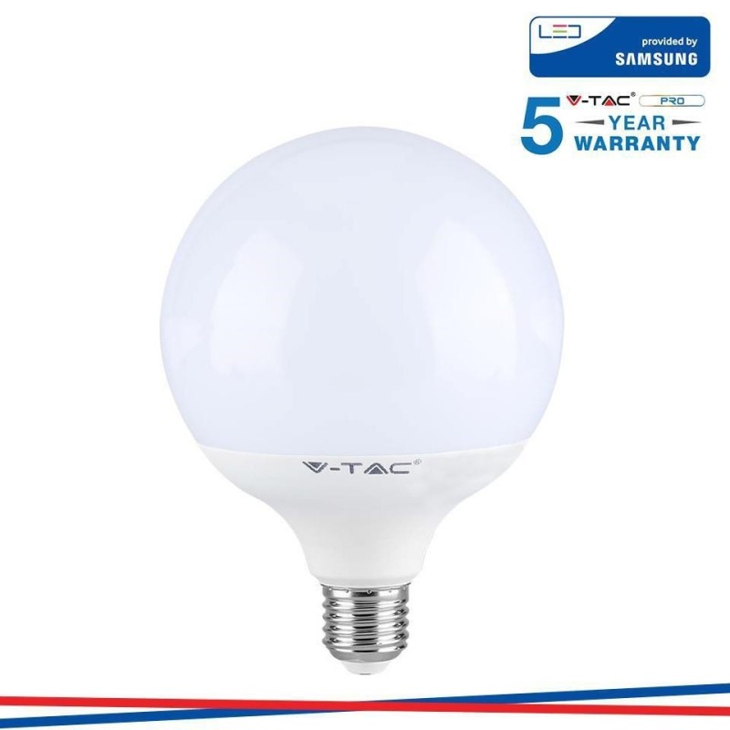 globo da 120 led chip samsung 25w e27 6400 °k